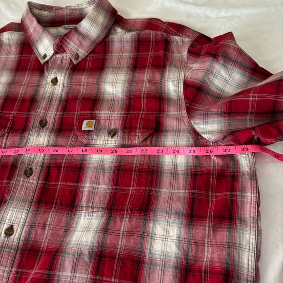 CARHARRT  Relaxed Fit Plaid Button Down Long Sleeve Shirt 2XL Tall - Picture 8 of 11